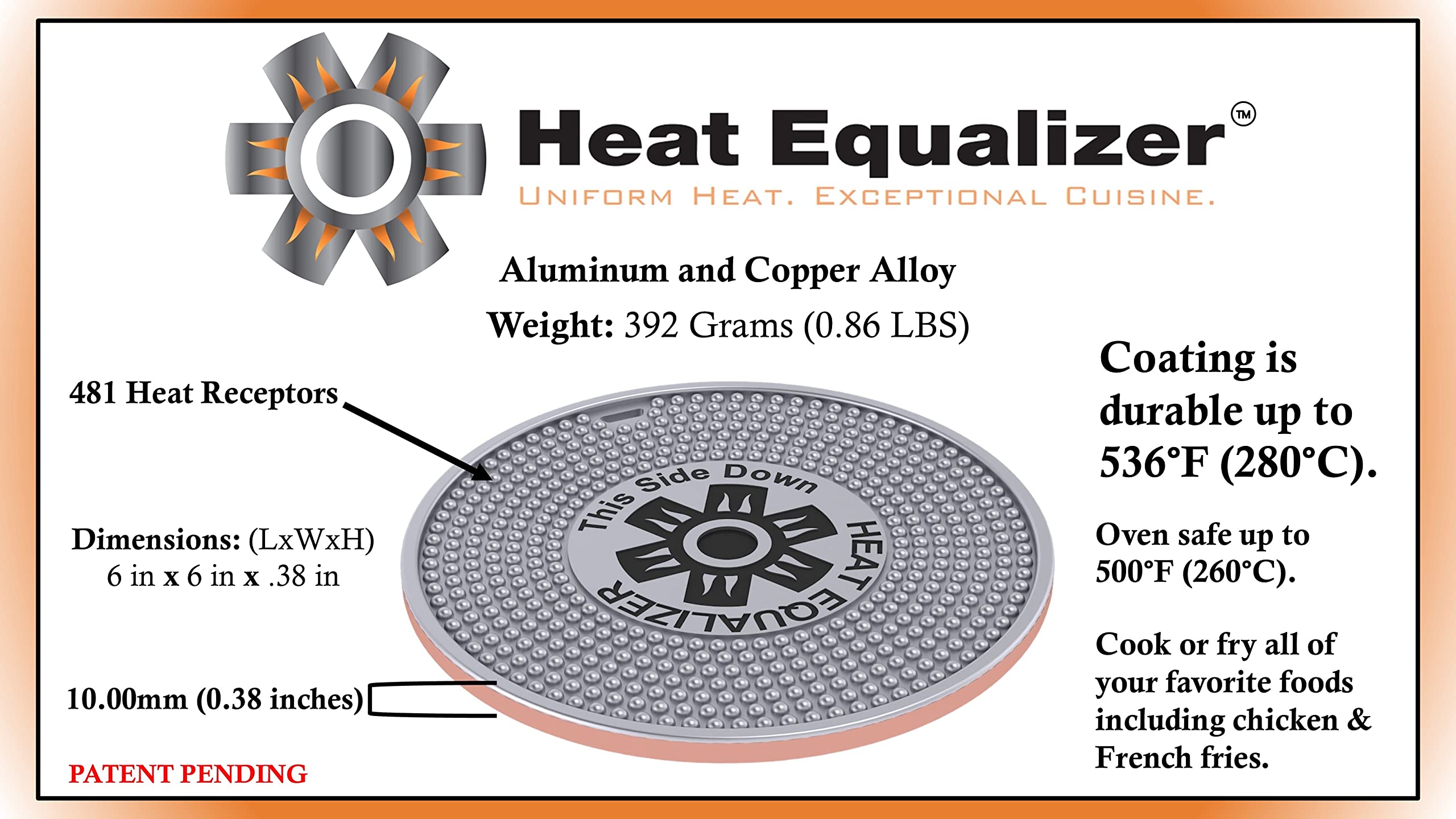 The Heat Equalizer Heat Diffuser for Gas Stove - Aluminum & Copper Alloy, Hot Plate & Stove Burner Cover, Ring Plate Cover