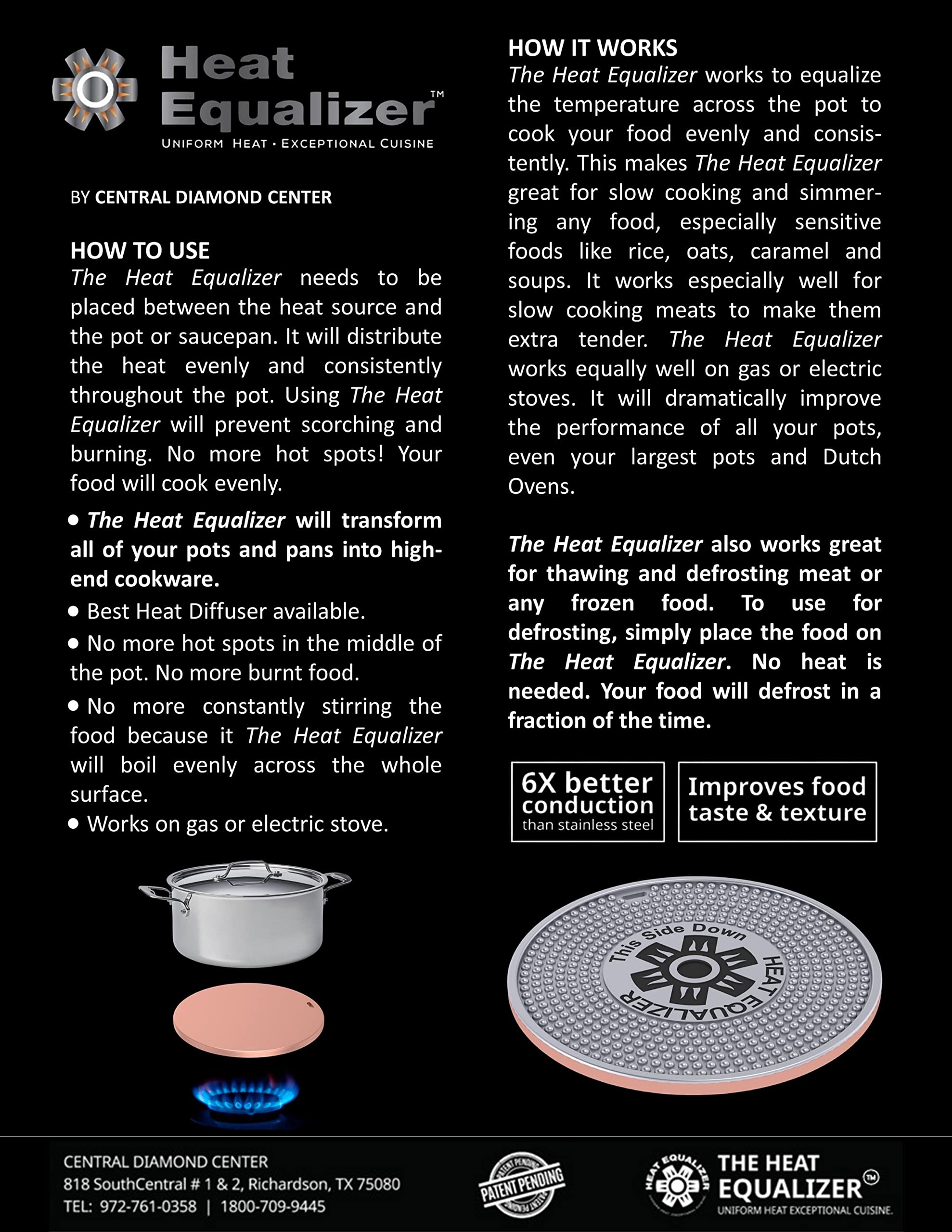 The Heat Equalizer Heat Diffuser for Gas Stove - Aluminum & Copper Alloy, Hot Plate & Stove Burner Cover, Ring Plate Cover