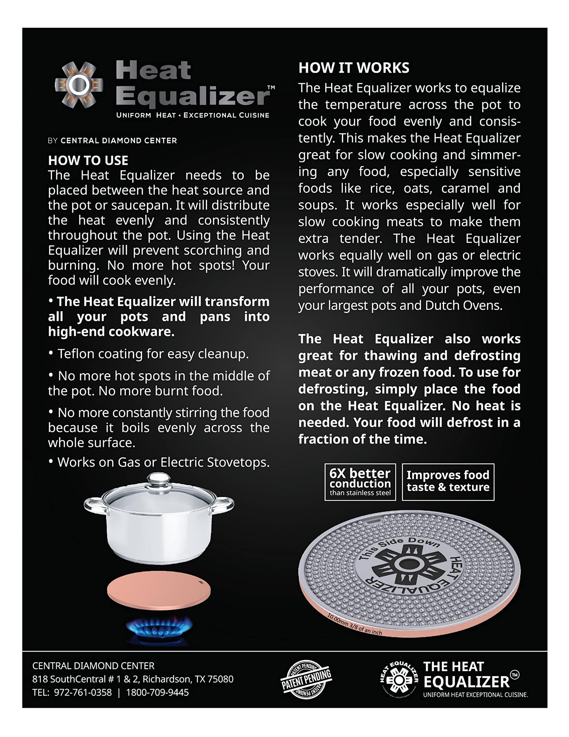The Heat Equalizer Heat Diffuser for Gas Stove - Aluminum & Copper Alloy, Hot Plate & Stove Burner Cover, Ring Plate Cover