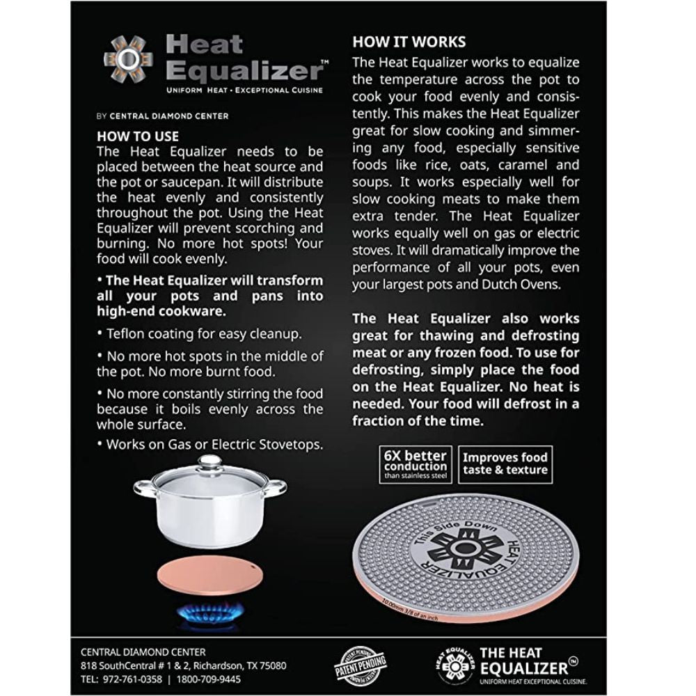 The Heat Equalizer Heat Diffuser for Gas Stove & Electric Stove